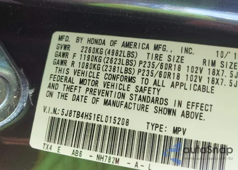 2014 Acura Rdx из США, поврежденный, VIN 5J8TB4H51EL015208